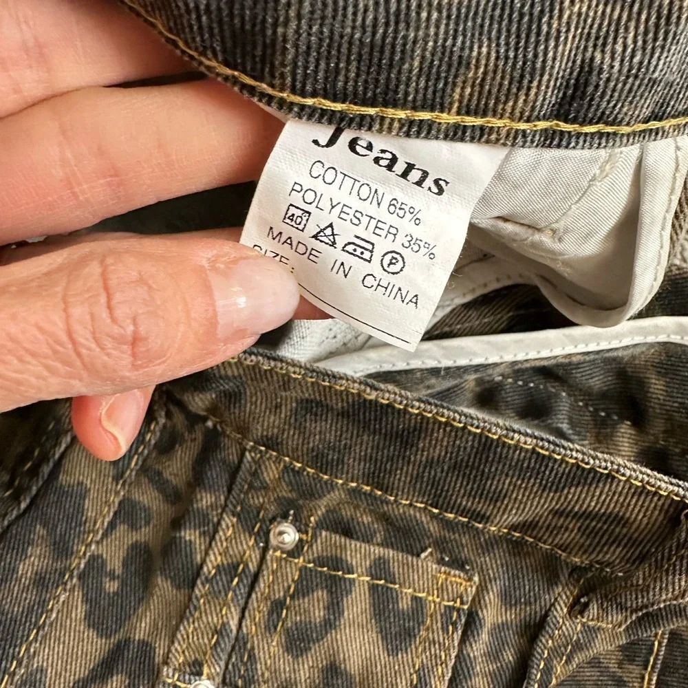 Leopard Print Jeans - Picture 7 of 8